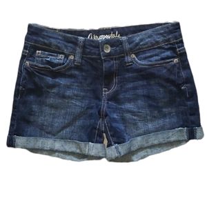 Aeropostale dark blue jean shorts 000 BF style